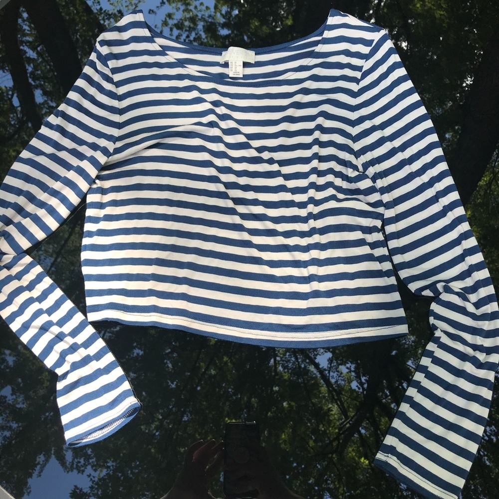 striped crop top 1x plus